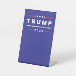Donald Trump 2024 neemt Amerika weer terug Reclamebord Met Voetstuk