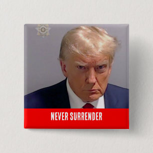 Donald Trump 2024 Nooit Button overgeven