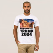 DONALD TRUMP 2024 OP MOUNT RUSHMORE T-SHIRT (Voorkant volledig)