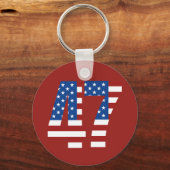 Donald Trump 2024 Presidential 47 Winnaar Sleutelhanger (Achterkant)