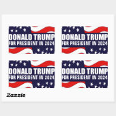 Donald Trump 2024 Rechthoekige Sticker (Vel)