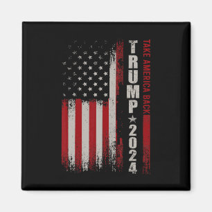 Donald Trump 2024 Take America Back American Flag Magneet