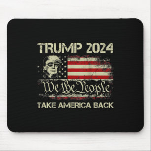 Donald Trump 2024 Take America Back American Flag Muismat