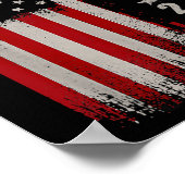 Donald Trump 2024 Take America Back American Flag Poster (Hoek)