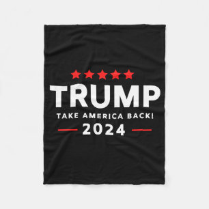 Donald Trump 2024 Take America Back  Fleece Deken