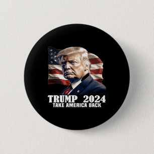 Donald Trump 2024 Take America terug Verkiezing - Ronde Button 5,7 Cm
