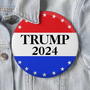 Donald Trump 2024 - Trump voor President Ronde Button 6,0 Cm