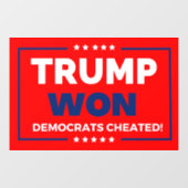 Donald Trump 2024 Trump won Raamsticker (Vel)