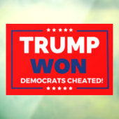 Donald Trump 2024 Trump won Raamsticker (Vel 3)