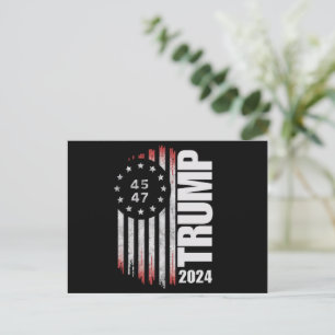 Donald Trump 2024 Verkiezing Stem 45 47 Amerikaans Briefkaart
