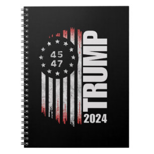 Donald Trump 2024 Verkiezing Stem 45 47 Amerikaans Notitieboek