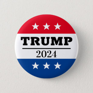 Donald Trump 2024 Verkiezingspeld Ronde Button 5,7 Cm