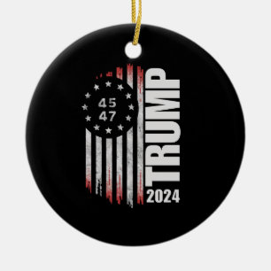 Donald Trump 2024 Verkiezingsstem 45 47 Amerikaans Keramisch Ornament