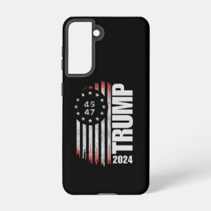 Donald Trump 2024 Verkiezingsstem 45 47 Amerikaans Samsung Galaxy Hoesje