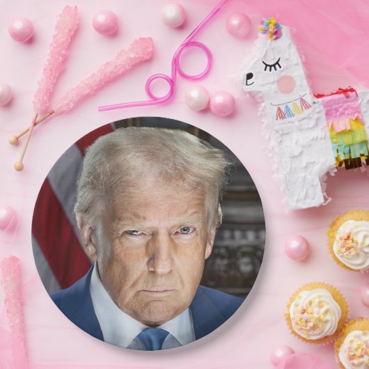 Donald Trump 2025 Amerikaans President Papieren Bordje (Feest)