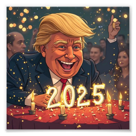 Donald Trump 2025 Foto Afdruk (Voorkant)