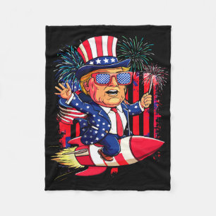 Donald Trump 2025 Happy 4th of July Trump Amerikaa Fleece Deken