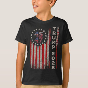 Donald Trump 2025 neemt de Amerikaanse vlag van Am T-shirt