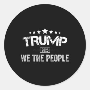 Donald Trump 2025 Wij de mensen 4 juli Electi Ronde Sticker