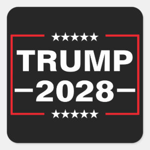 Donald Trump 2028 President Vierkante Sticker