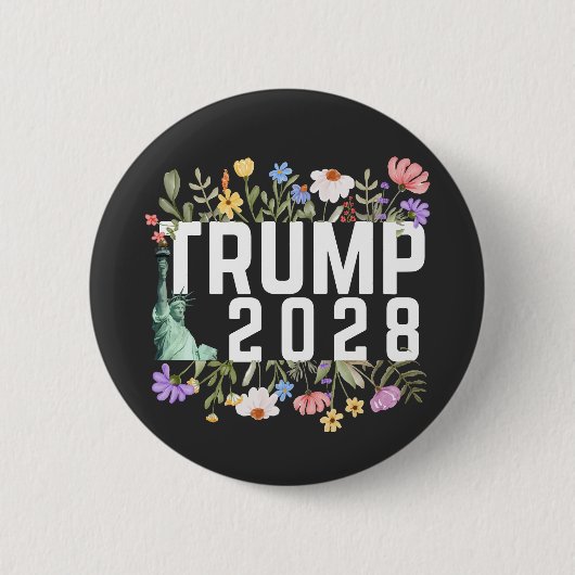 Donald Trump 2028 Ronde Button 5,7 Cm (Voorkant)