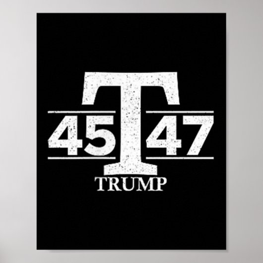 Donald Trump 45 47 45e 47e President Poster (Voorkant)