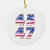 Donald Trump 45-47 Keramisch Ornament (Voorkant)