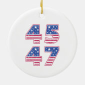 Donald Trump 45-47 Keramisch Ornament (Achterkant)