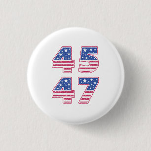 Donald Trump 45-47 Ronde Button 3,2 Cm