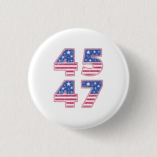 Donald Trump 45-47 Ronde Button 3,2 Cm (Voorkant)