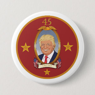 Donald Trump 45e President Ronde Button 7,6 Cm