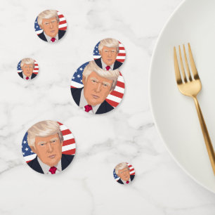 Donald Trump 45e President Verenigde Staten onder  Confetti