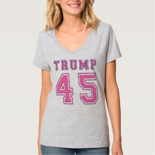 Donald Trump 45th President PINK Football T-Shirt
