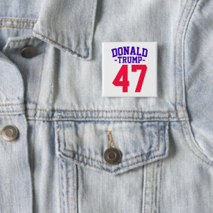 Donald Trump 47 Presidentsverkiezingen 2024 Vierkante Button 5,1 Cm