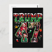 Donald Trump 47e President 2024 Kerstman Briefkaart (Voorkant / Achterkant)