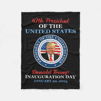 Donald Trump 47e President 2025 Inauguratie Vereni Fleece Deken
