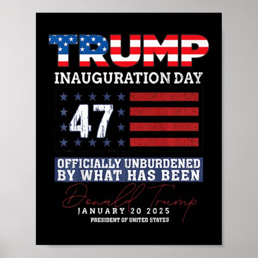 Donald Trump 47e President 2025 Inauguratie Vereni Poster (Voorkant)