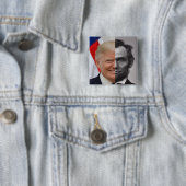 Donald Trump Abraham Lincoln Vierkante Button 5,1 Cm (In situ)