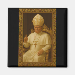 Donald Trump als paus Vaticaan meme Magneet