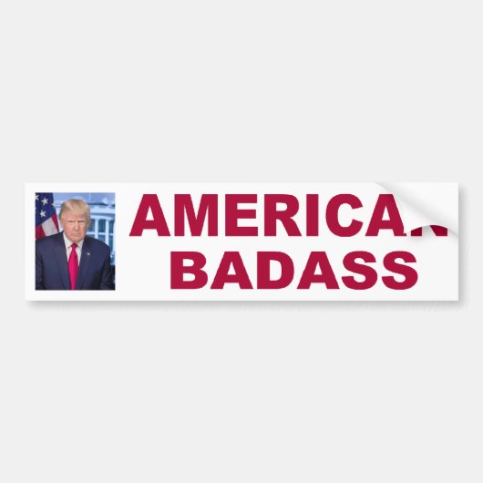Donald Trump American Badass 2020 Bumpersticker (Voorkant)