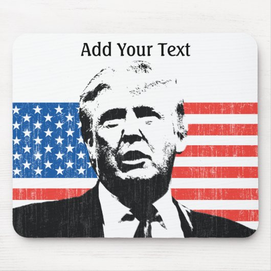 Donald Trump American Flag addText Muismat (Voorkant)