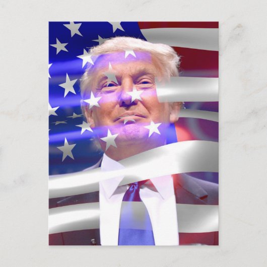donald trump american flag briefkaart (Voorkant)