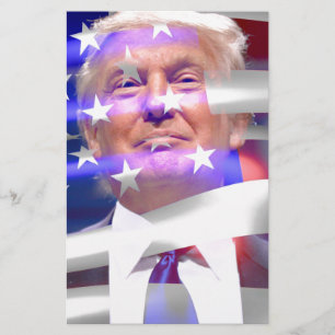 donald trump american flag briefpapier
