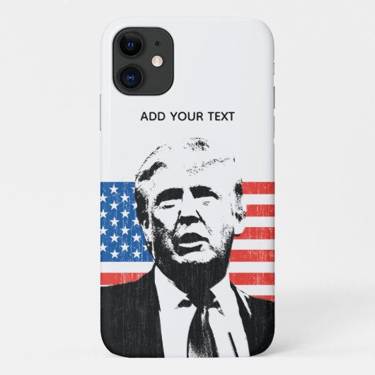 Donald Trump American Flag Custom Text Case-Mate iPhone Case (Achterkant)