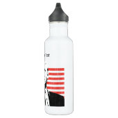 Donald Trump American Flag Custom Text Waterfles (Rechts)
