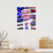 Donald Trump American Flag Poster (Keuken)