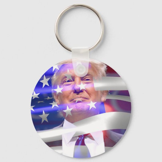 donald trump american flag sleutelhanger (Voorkant)