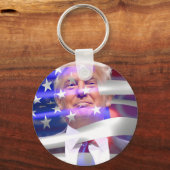 donald trump american flag sleutelhanger (Voorkant)