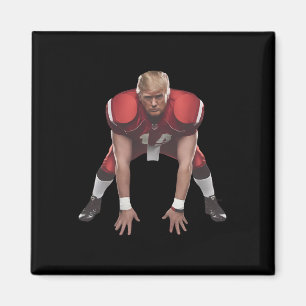 Donald Trump American Footbyll President 2024 Magneet