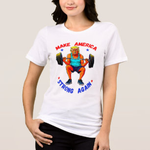 DONALD TRUMP: AMERIKA WEER STERK MAKEN Tri-Blend SHIRT
